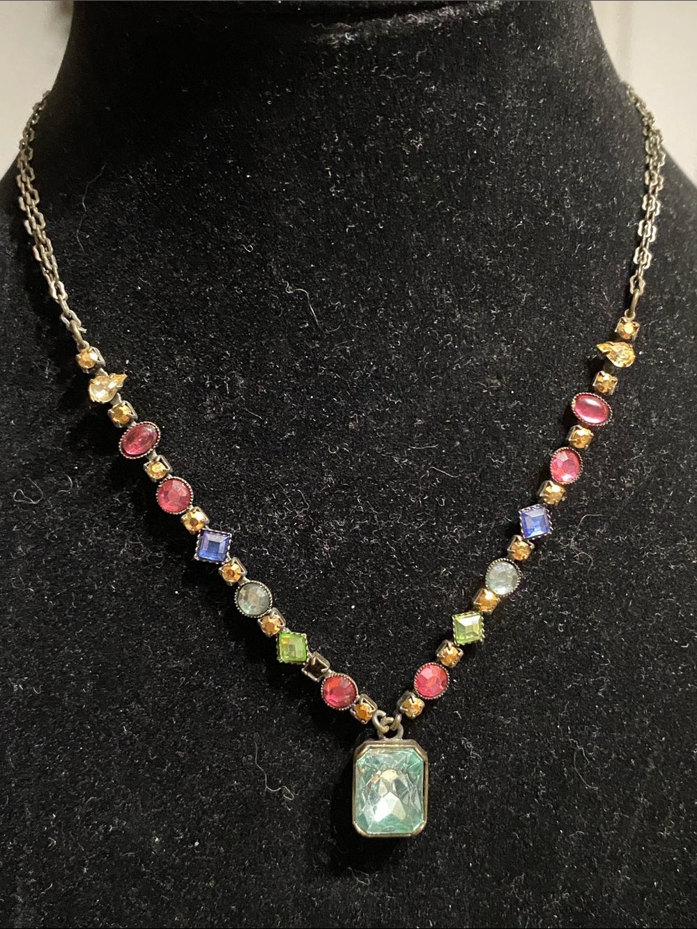 VTG Avon Multicolor Crystal Necklace